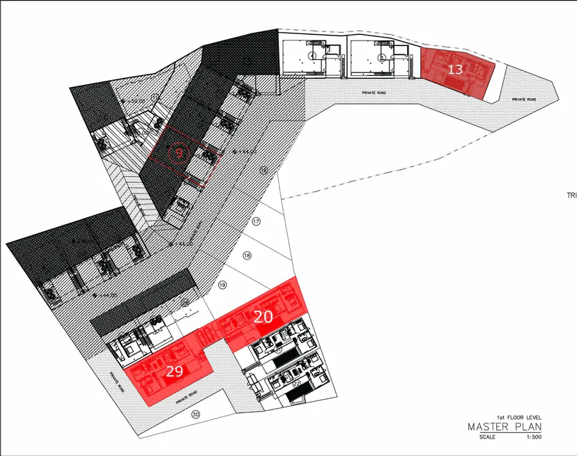 Aileen Villas Phase 3 The Scenery — Supplier site plan. Availability is shown on the individual villa cards.