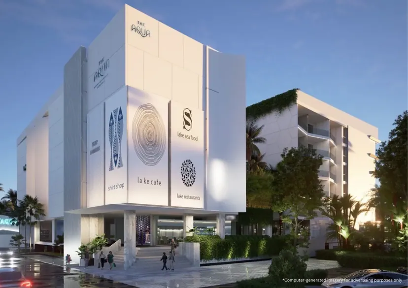 The Aqua — Arrival facade