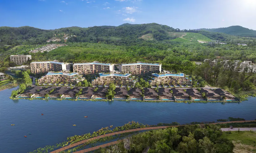 Laguna Lakelands Waterfront Villas — 23102 103 Aerial Front WIP06