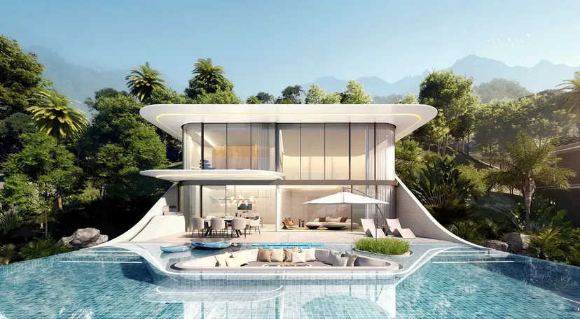 Aurora Kata Top Seaview Villa — Exterior Render 1