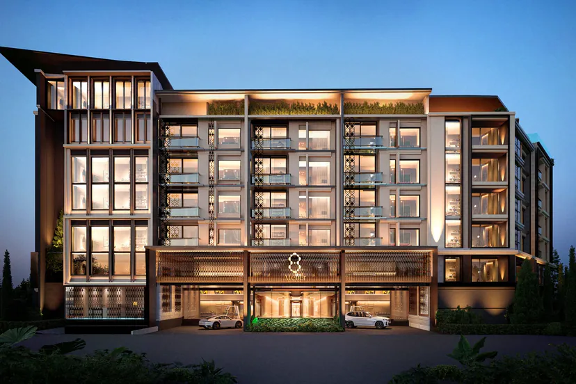8 Atelier Residence — Ext At night