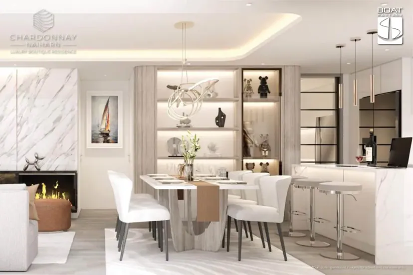 Chardonnay Nai Harn — Show apartment · Living and dining